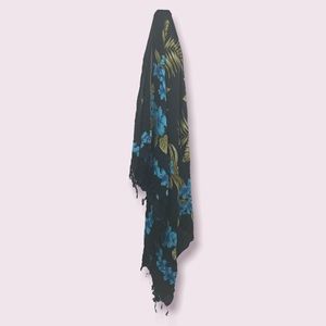 100% Rayon Floral Print Square Scarf